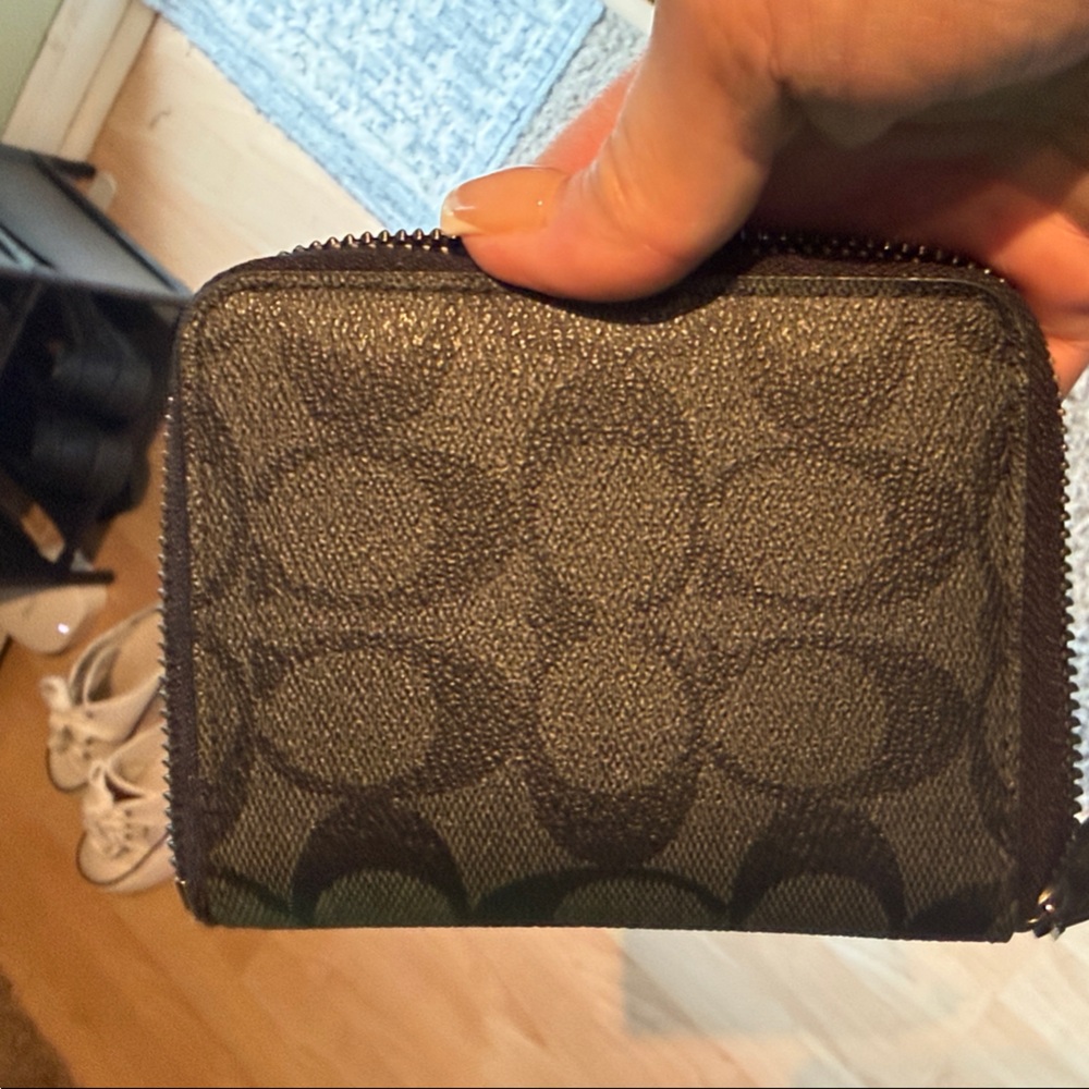 Coach Black and Gray Signature Wallet
